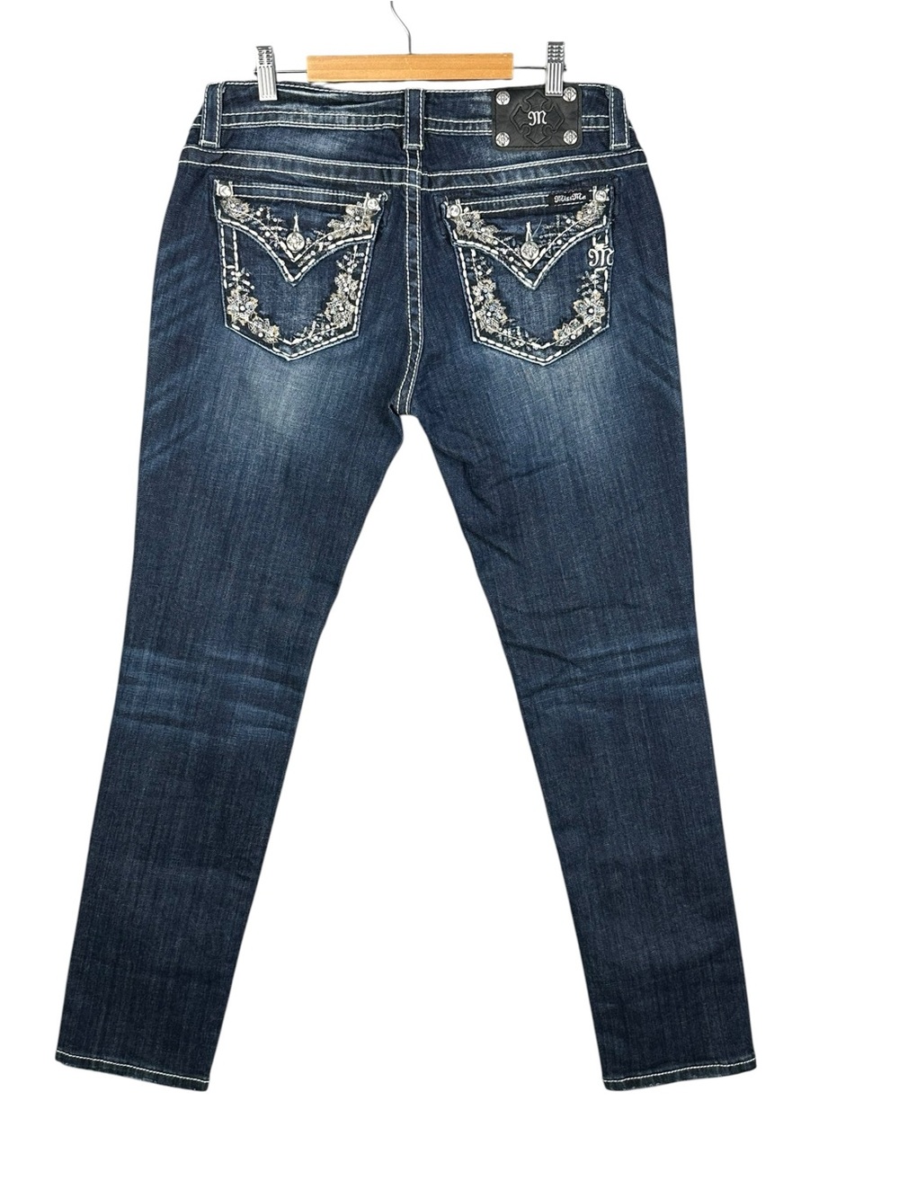 Miss Me Women's Skinny Jeans size 31 Embroidered low rise